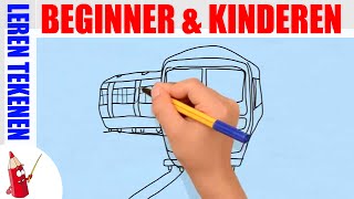 Trein tekenen in 80s  Leren tekenen voor beginners en kinderen ★ Deel 36 [upl. by Domel217]