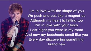 Ed Sheeran  Shape of you Lyrics [upl. by Nauqyaj864]