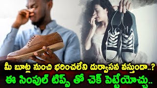 Smelly Shoes How to Remove Odour from Shoes  Trendsetter Telugu [upl. by Adelpho426]