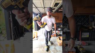 Got this new 5AH Powerstack battery from dewalttough It really packs a punch mixing up thinset [upl. by Abeh]