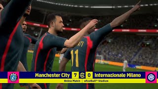 Manchester City vs InterMilan  Konami E Football [upl. by Bonar]