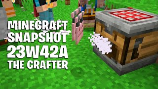 Snapshot 23w42a THE CRAFTER RELEASED First Minecraft 121 Snapshot [upl. by Enyar443]