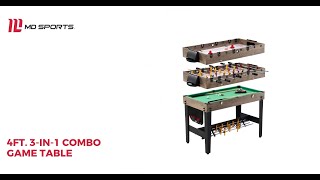 MD Sports 4 Ft 3In1 Combo Game Table [upl. by Oht]