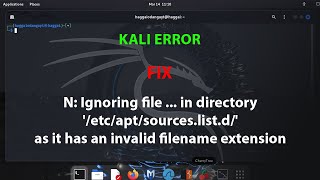 KALI FIX N Ignoring file etcaptsourceslistd as it has an invalid filename extension [upl. by Yahs]