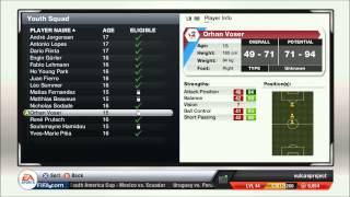 FIFA 13 GUIDE Youth team and development walkthrough in career mode [upl. by Jallier]