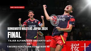 Fajar AlfianRian Ardianto 🇮🇩 Vs Takuro HokiYugo Kobayashi 🇯🇵  Kumamoto Masters Japan 2024 [upl. by Ferdinande731]