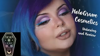 HoloGrave Cosmetics Unboxing  Review [upl. by Winikka554]