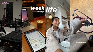 MED DIARIES  week in my life as a 2nd year med student 🎧🌱 realistic [upl. by Abert]