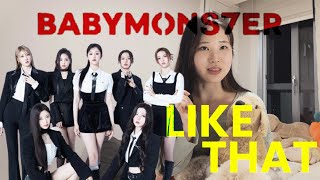 Reaction 1 Babymonster  Like That  Performance Video  Reaction Video [upl. by Eiddal544]