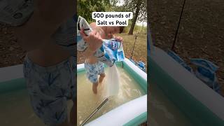 Pouring salt into an even bigger pool to float shorts [upl. by Frissell]