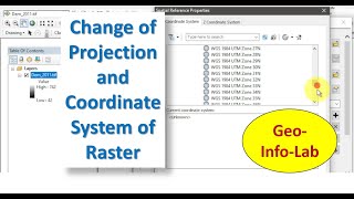 Projection amp Coordinate system transformation of Raster  How to Change Coordinate System in ArcGIS [upl. by Assilrac]