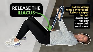 Iliacus Muscle Release  Self Myofascial Release [upl. by Oicafinob]