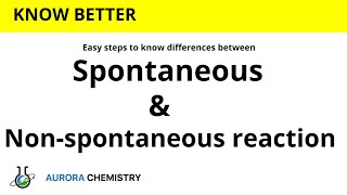 Write differences between SPONTANEOUS and NONSPONTANEOUS reactions [upl. by Naujed703]