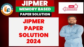 JIPMER Exam 2024 Complete PAPER Solution  Memory Based MCQs  Nursing Classes [upl. by Knighton]