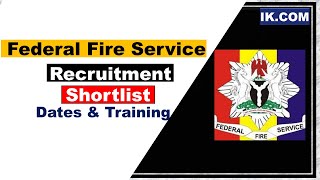 Federal Fire Service Recruitment Application 20232024Shortlisted Candidates [upl. by Macfadyn]