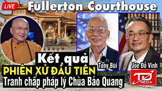 Kết quả phiên xử đầu tiên Tranh chấp pháp lý Chùa Bảo Quang [upl. by Akcired412]