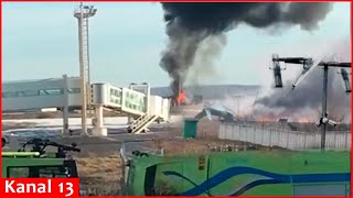 Ukraine hit the airfield in Crimea 3 Russian military planes were destroyed [upl. by Ellehciram]