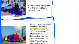 Design All 8 All 4 All New Blue Steam Locomotives With Tender Coal Cars At Essex Steam Train In CT [upl. by Nnaoj]