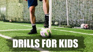 Soccer Drills For Kids  u6  u8  u10  u12  Soccer Drills  Dribbling Passing Shooting and [upl. by Annahsit]