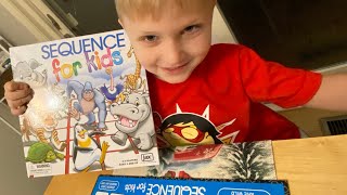 BOARD GAME Unboxing and playing Sequence for Kids [upl. by Rimhsak508]