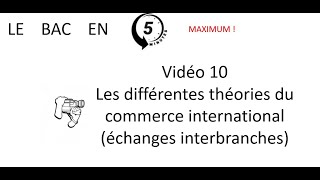 Les théories du commerce international échanges interbranches Le bac en 5 minutes épisode 10 [upl. by Winfred814]