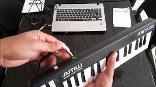 Unboxing do Controlador MIDI Amw mini 32 [upl. by Ahsienroc]