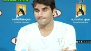 Roger Federers presser in AO 2011  A language genius [upl. by Aicenod]