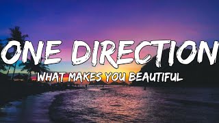 One Direction  What Makes You Beautiful Lyrics [upl. by Elene734]