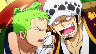 Law forgets he is talking to Zoro  Japanese with English Sub [upl. by Leuamme]