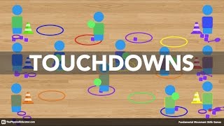 Touchdowns  Physical Education Game Fundamental Movement Skills [upl. by Quintus]