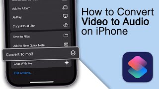 How to Convert Video to Audio on iPhone mp4 to mp3 [upl. by Elish]