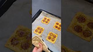 Cheese Crispbread with Pepperoni recipe food [upl. by Yrovi919]