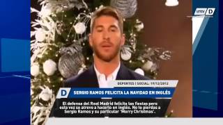 SERGIO RAMOS FELICITA LA NAVIDAD EN INGLES  MORRY CHRISTMAS [upl. by Admana]