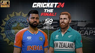 India vs New Zealand  The Final  T20 World Cup 2024  A LastBall Thriller 🤯  Cricket 24 7 [upl. by Nitsirt496]