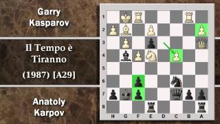 Partite Commentate di Scacchi 56 Kasparov vs Karpov  Il Tempo è Tiranno  1987 WCM A29 [upl. by Naeruat291]