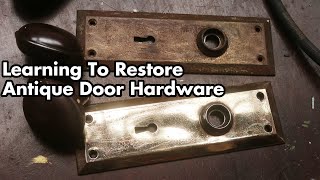 1910s Antique Door Knob  Plate Restoration Repair Polishing [upl. by Rust]