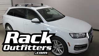 2017 Audi Q7 with Thule AeroBlade EDGE Roof Rack Crossbars [upl. by Etna]