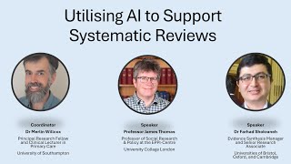 Utilising AI to Support Systematic Reviews [upl. by Kristofer]