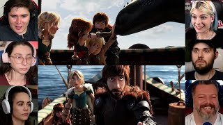 Hiccup and Toothless Reunite  How to train your dragon 3  Reaction Mashup  httyd [upl. by Yartnod]