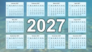 Calendar 2027 [upl. by Aihsekin88]