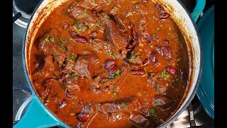 OnePot Stewed Beef with Red Beans for a Quick Easy Dinner  CaribbeanPotcom [upl. by Hugues]