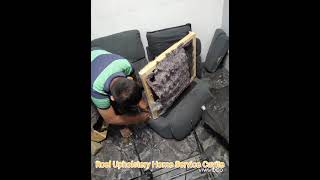 ☔Roel Upholstery Home Service Cavite 🛋️ Removing Old Cover of 3 Seater Recliner [upl. by Schiffman]