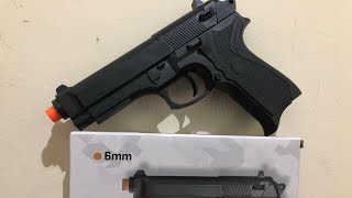 Review Pistola Airsoft Mola M92  Beretta KWC 6mm [upl. by Johnath]