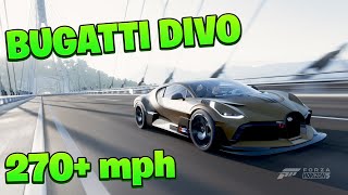 Bugatti Divo TOP SPEED TUNE in Forza Horizon 5 270 MPH [upl. by Terces]