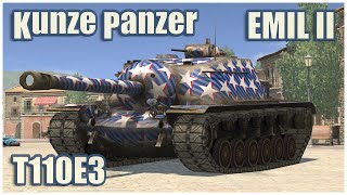 T110E3 Emil II amp Kunze Panzer • WoT Blitz Gameplay [upl. by Atwood]