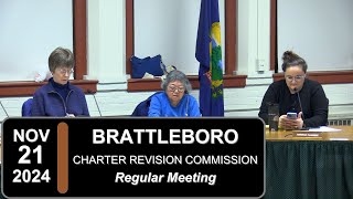 Brattleboro Charter Revision Commission Mtg 112124 [upl. by Marilee572]