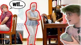 Hiding Speakers in the Library PRANK [upl. by Vachill]