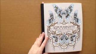 Sommarnatt by Hanna Karlzon Colouring book Flipthrough with coloured pictures [upl. by Llebanna]