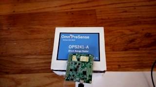 OmniPreSense short range radar and Raspberry Pi demo [upl. by Adal]