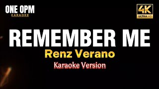 Remember Me  Renz Verano karaoke version [upl. by Stover]